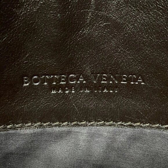 Auth BOTTEGA VENETA Intrecciato 161623 Dark Brown Leather Shoulder Bag - Picture 14 of 16